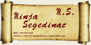 Minja Segedinac vizit kartica